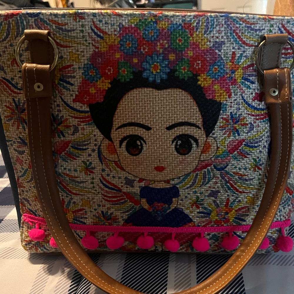 Colorful Frida Kahlo Tote Bag